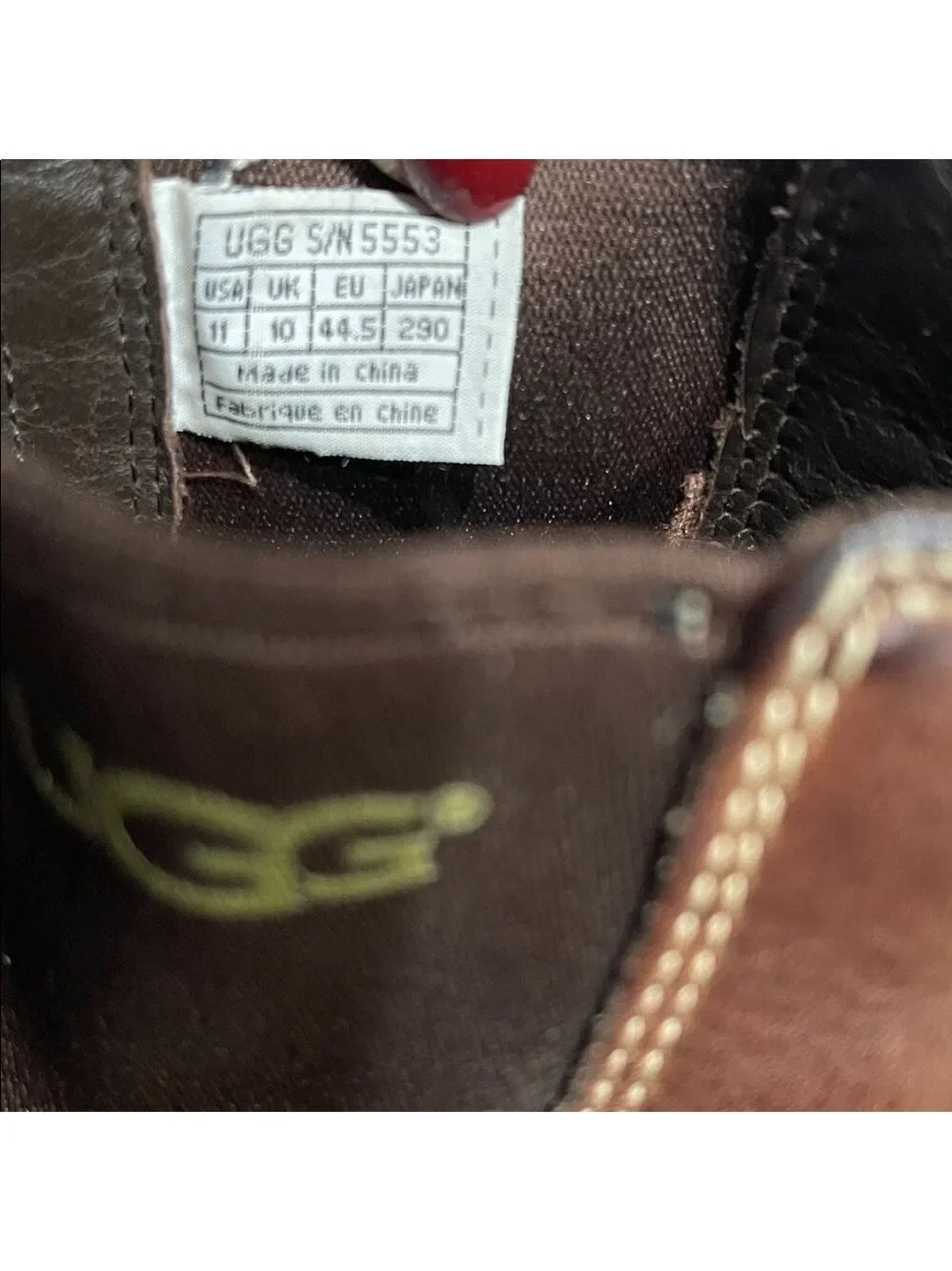 UGG Men’s Aiden Chelsea Leather Boot Water Resistant SZ 11 Brown